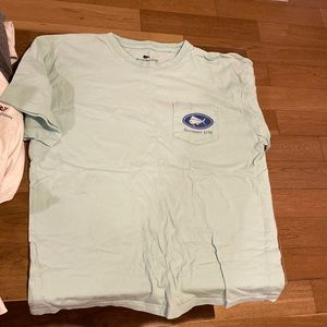 L Teal Southern Lure Tee Shirt with Crab Back